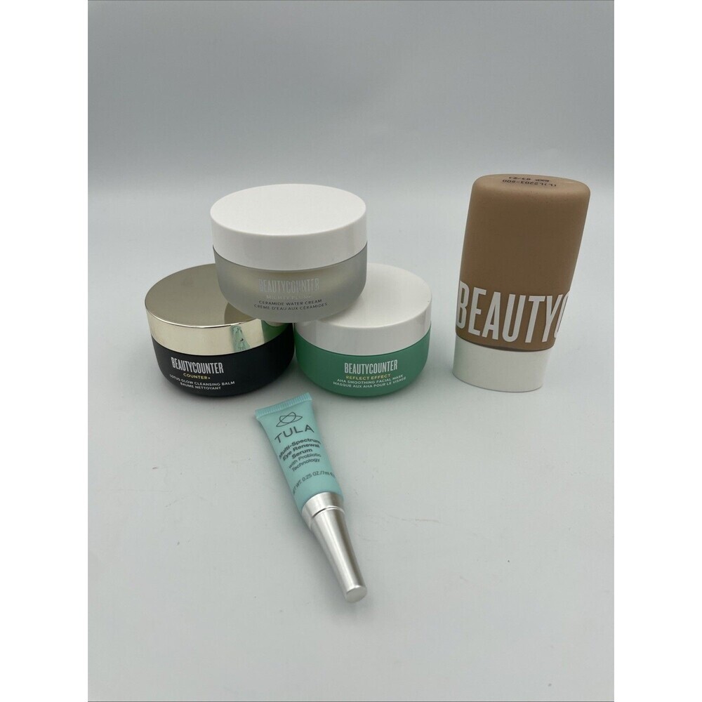BEAUTYCOUNTER Lot Of 5 Counter+ Lotus Glow Cleansing Balm Mask Tinted Cream READ